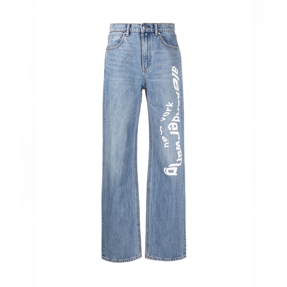 Alexander Wang Logo-print straight-leg jeans
Size 27